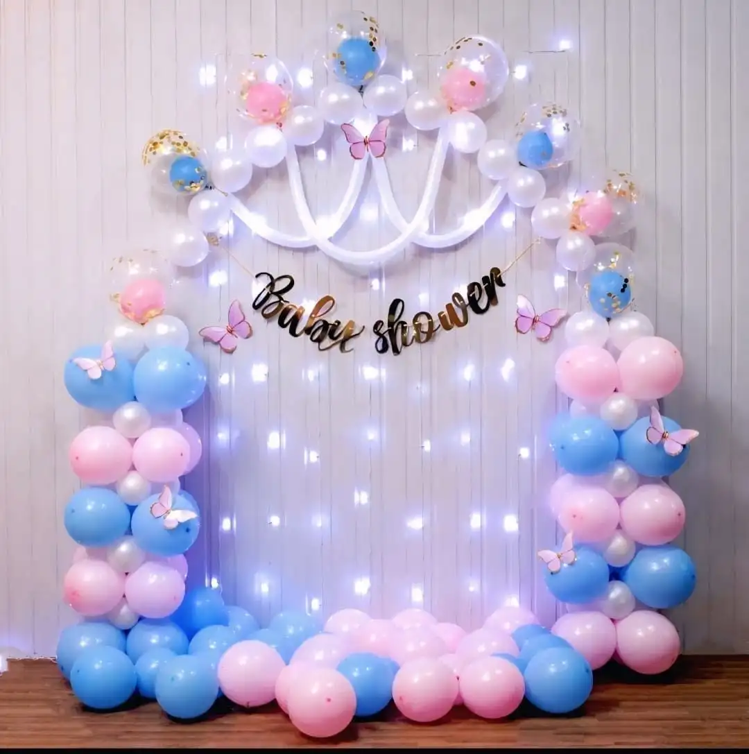 Pastel Pop & Golden Drop Baby Shower Fun